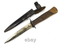 German WWI WW2 Combat Boot Knife Fighting Dagger Scabbard