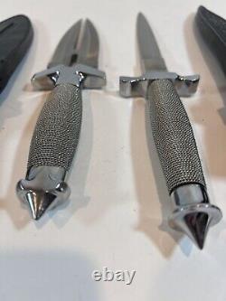 Gil Hibben Daggers Fixed Blade Knifes UC453 & UC441 Leather Clip Sheaths