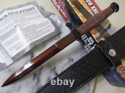 Gil Hibben Hellfyre Damascus Shadow Dual Edge Dagger Fixed Blade Knife GH0441RD