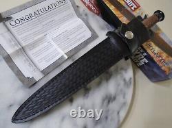 Gil Hibben Hellfyre Damascus Shadow Dual Edge Dagger Fixed Blade Knife GH0441RD