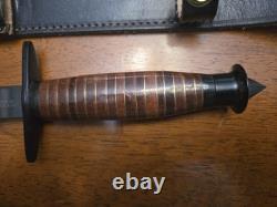 H. G. Long V-42 Dagger Made In Sheffield England With Sheath No Box New Condition