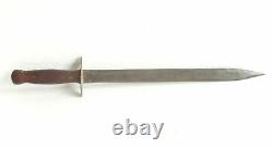 HUGE antique DAGGER knife three-quarter tang, bakelite handle with bronze guard