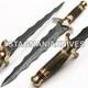 Hand Forged Damascus Steel Hunting Kris Dagger Knife Stag Anlter Handle