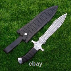 Hand Forged Steel Spike Athame, Heavy Twisted Steel Dagger, Ritual Hunting Knife