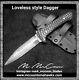 Hand Made Loveless Style Dagger Knife By Mark Mccoun