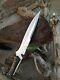 Handmade 14 Spring Steel Boot Dagger Fixed Blade Hunting Bowie Knife