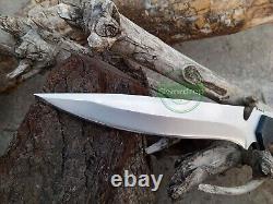 Handmade 14 Spring Steel Boot Dagger Fixed Blade Hunting Bowie Knife