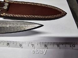 Handmade All Damascus Dagger With Sheath