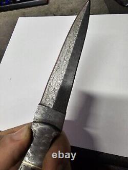 Handmade All Damascus Dagger With Sheath