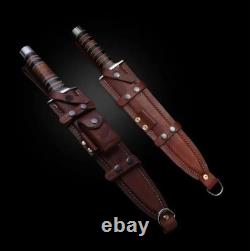 Handmade Arkansas Toothpick Daggers D2 Steel Set of 2 Bowie Knife With Sheath