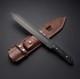 Handmade Beautiful D2 Steel Dagger With Micarta Handle Cow Hide Leather Sheath