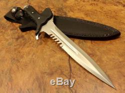 Handmade Blood Grooved Rare Hunting Custom Dagger Bowie Knife High Carbon Steel