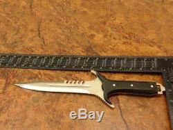 Handmade Blood Grooved Rare Hunting Custom Dagger Bowie Knife High Carbon Steel