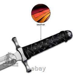 Handmade Carbon Steel Viking Dagger Knife, Medieval Dagger Knife, Dagger +Sheath