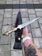 Handmade Custom Dagger Knife Full Tang High Carbon Steel Leather Sheath
