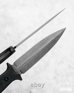 Handmade Custom Dagger Tactical Knife Inquizitor G10 Lkw