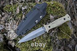 Handmade Custom Dagger Tactical Knife Inquizitor Micarta Lkw