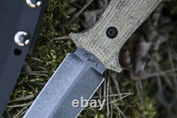 Handmade Custom Dagger Tactical Knife Inquizitor Micarta Lkw