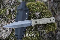 Handmade Custom Dagger Tactical Knife Inquizitor Micarta Lkw