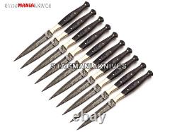 Handmade Damascus Steel Full Tang Hunting Pencil Skinner Dagger Knife 10 Pcs