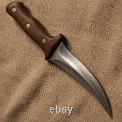 Handmade Stainless Steel Curved Dagger Knife For Hunting Outdoor & Camping