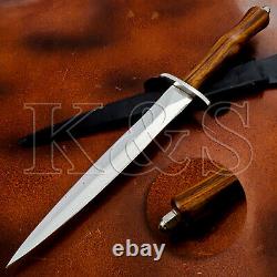 Handmade Steel Dagger Knife With Wood Handle