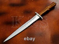 Handmade Steel Dagger Knife With Wood Handle