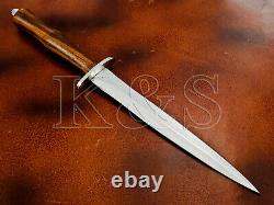 Handmade Steel Dagger Knife With Wood Handle