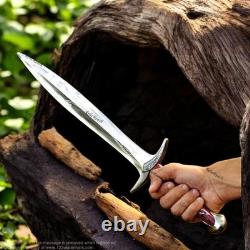 Handmade Sting Sword Lord of the Rings Elven Medieval Dagger with Scabbard Stand