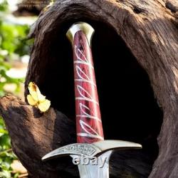 Handmade Sting Sword Lord of the Rings Elven Medieval Dagger with Scabbard Stand
