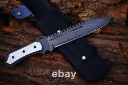 Handmade Tactical D2 Steel Tanto Boot Dagger Fixed Blade hunting Knife