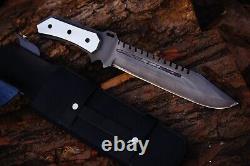 Handmade Tactical D2 Steel Tanto Boot Dagger Fixed Blade hunting Knife