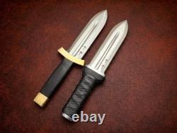 Handmade Vinland Saga Thorfinn Knifes with Leather Sheath Dagger Knife Set