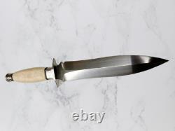 Hd Custom Handmade 15 Dagger D2 Tool Steel Hunting Knife With Bone Handle