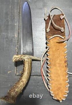 Hunting Dagger Hand Forged High Carbon Steel With Handmade Leather sheath