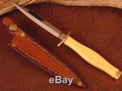 Immaculate Vintage Dagger Knife And Boot Sheath By Barry Dawson Great USA Maker
