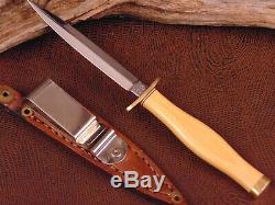 Immaculate Vintage Dagger Knife And Boot Sheath By Barry Dawson Great USA Maker