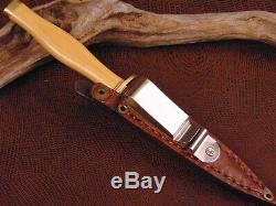 Immaculate Vintage Dagger Knife And Boot Sheath By Barry Dawson Great USA Maker