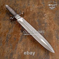 Impact Cutlery Custom D2 Fuller Dagger Knife Wire Wrapped Handle