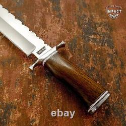 Impact Cutlery Custom D2 Hunting Bowie Knife Burl Wood Handle- 448