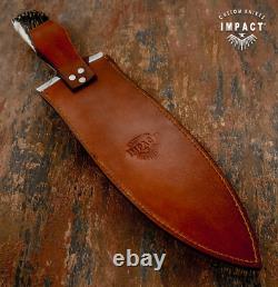 Impact Cutlery Custom D2 Tool Steel Fuller Art Dagger Knife Crown Antler