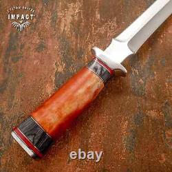 Impact Cutlery Custom Dagger Knife Camel Bone & Exotic Wood Handle- 1753