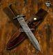 Impact Cutlery Custom Damascus Hunting Dagger Knife Burl Wood Handle- 1504