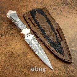 Impact Cutlery Custom Full Tang Damascus Handle D2 Dagger Boot Knife