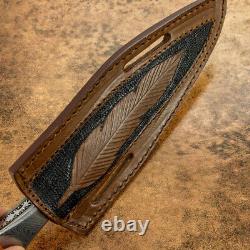 Impact Cutlery Custom Full Tang Damascus Handle D2 Dagger Boot Knife