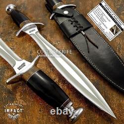 Impact Cutlery Handmade Custom D2 Tactical Dagger Bull Horn Handle- 372