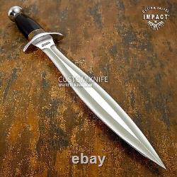 Impact Cutlery Handmade Custom D2 Tactical Dagger Bull Horn Handle- 372