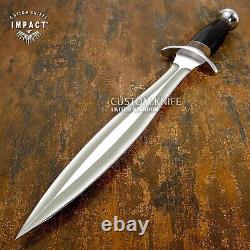 Impact Cutlery Handmade Custom D2 Tactical Dagger Bull Horn Handle- 372