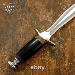 Impact Cutlery Handmade Custom D2 Tactical Dagger Bull Horn Handle- 372