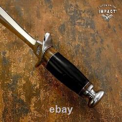 Impact Cutlery Handmade Custom D2 Tactical Dagger Bull Horn Handle- 372